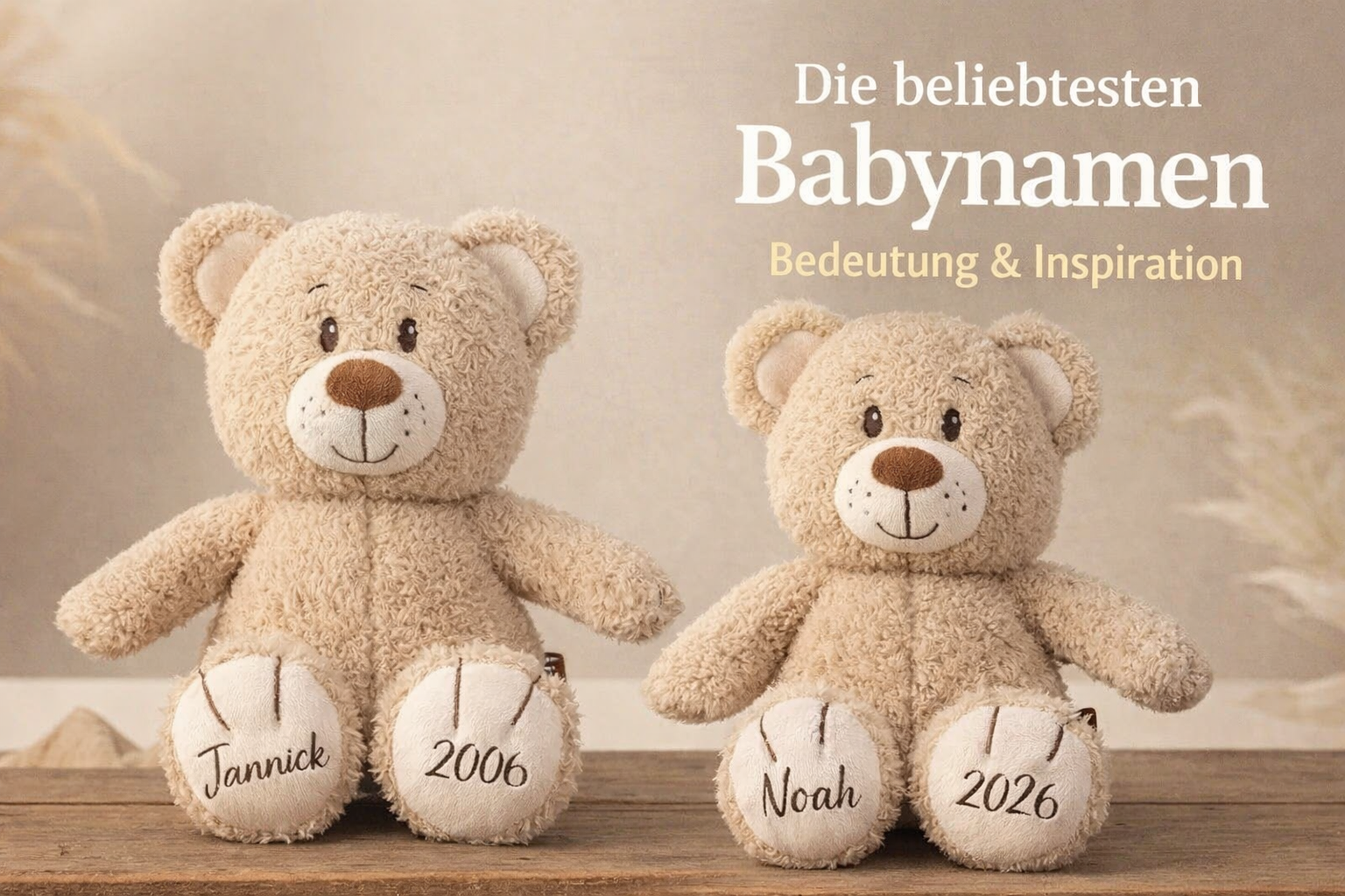 Personalisierter Teddybär mit Namen als Geschenk zur Geburt – Inspiration zu beliebten Babynamen und ihrer Bedeutung
