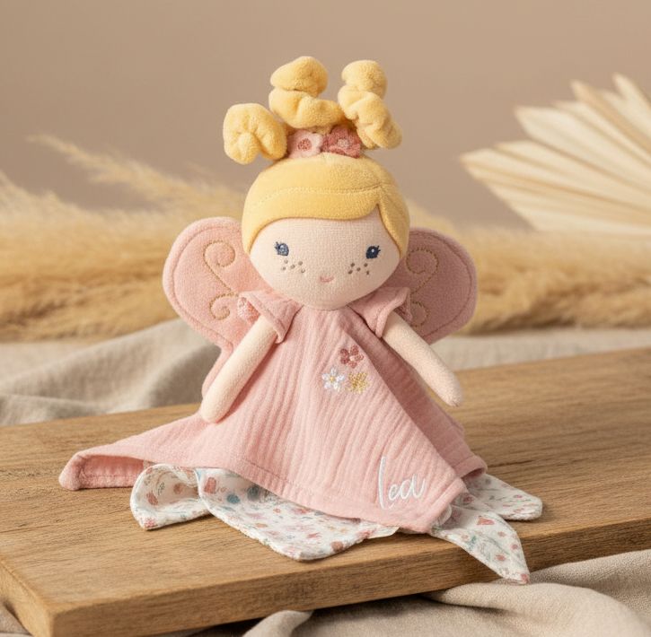 Kuscheliges Schnuffeltuch für Babys – personalisiertes Schmusetuch als liebevolles Geschenk zur Geburt bei Schmatzepuffer