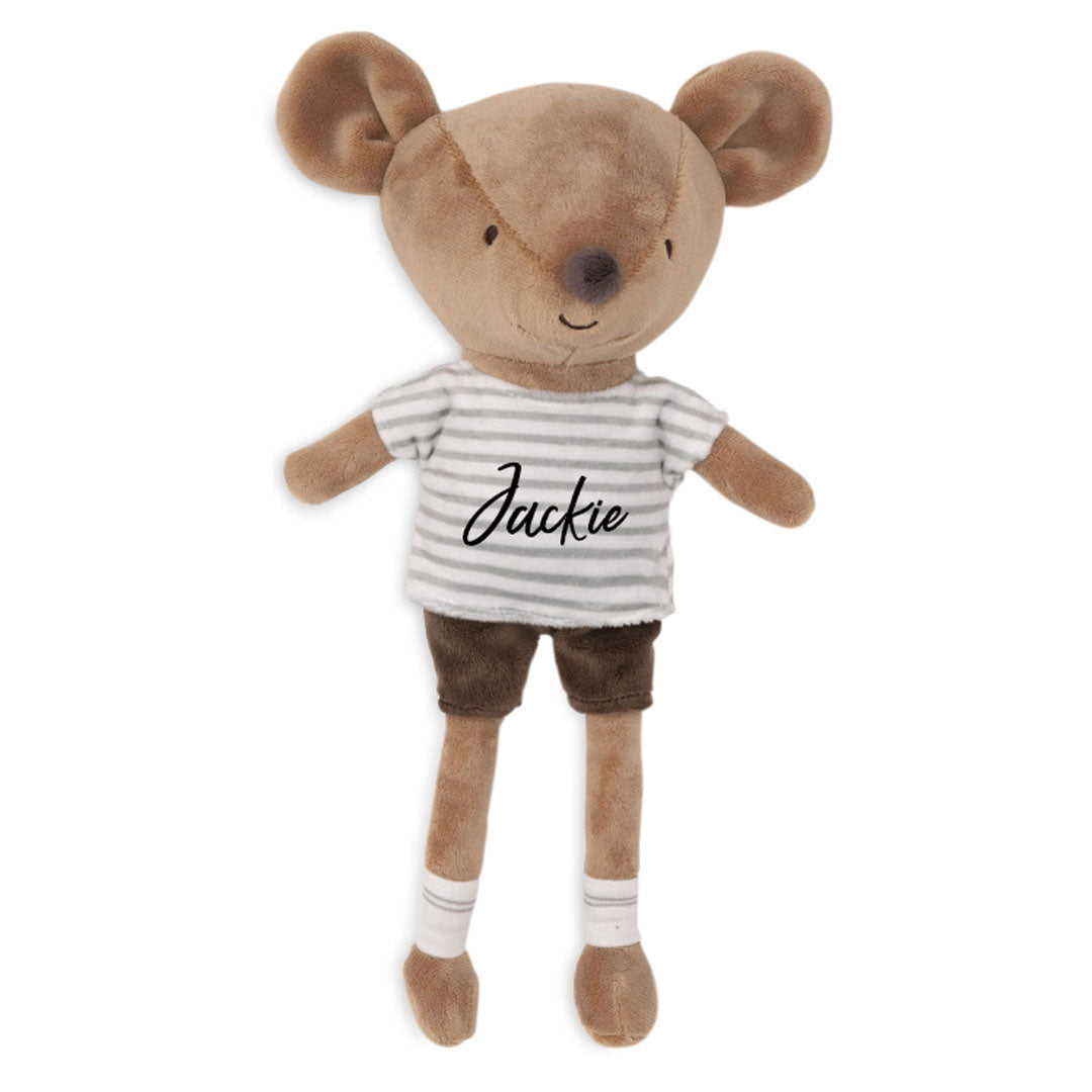 Jollein Kuschelpuppe Maus Jackie mit optionaler Namenspersonalisierung