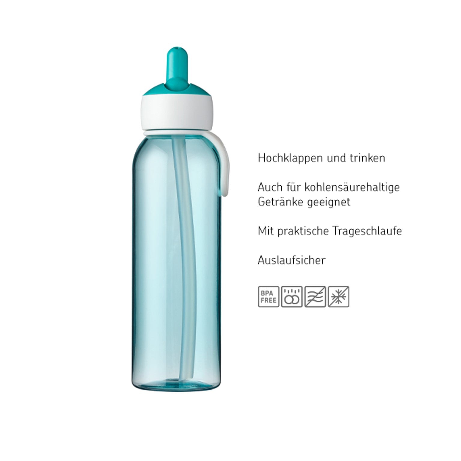 Gourde rabattable 500 ml - turquoise | Mepal