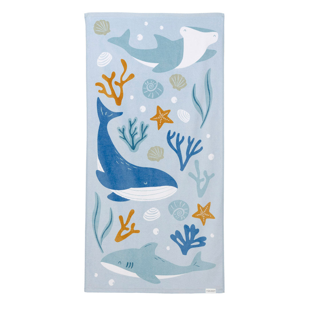 Serviette de plage Ocean Dreams Bleu – Serviette douce pour enfants