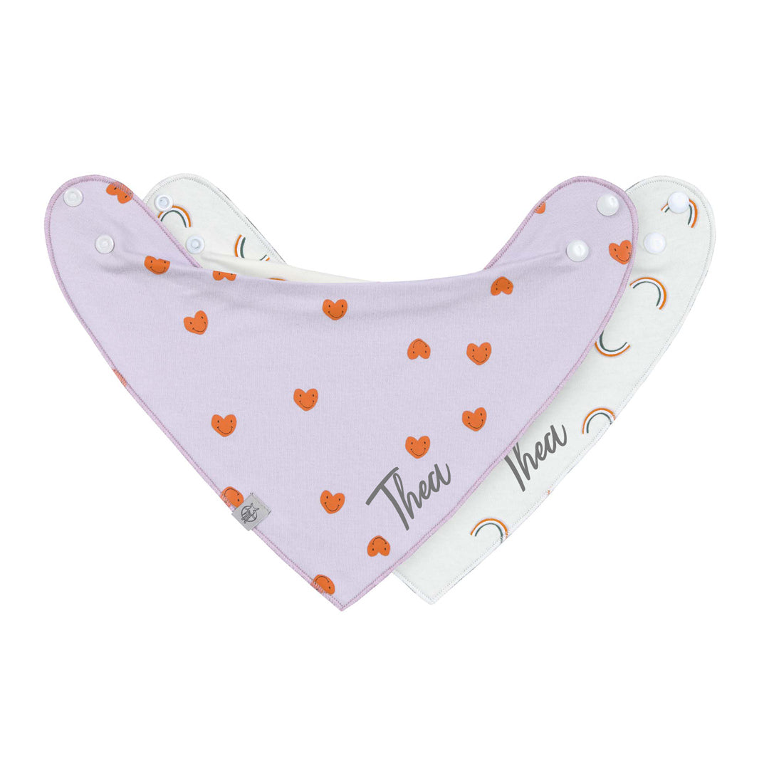 Lätzchen 2er-Set Happy Rascals Heart | Lässig