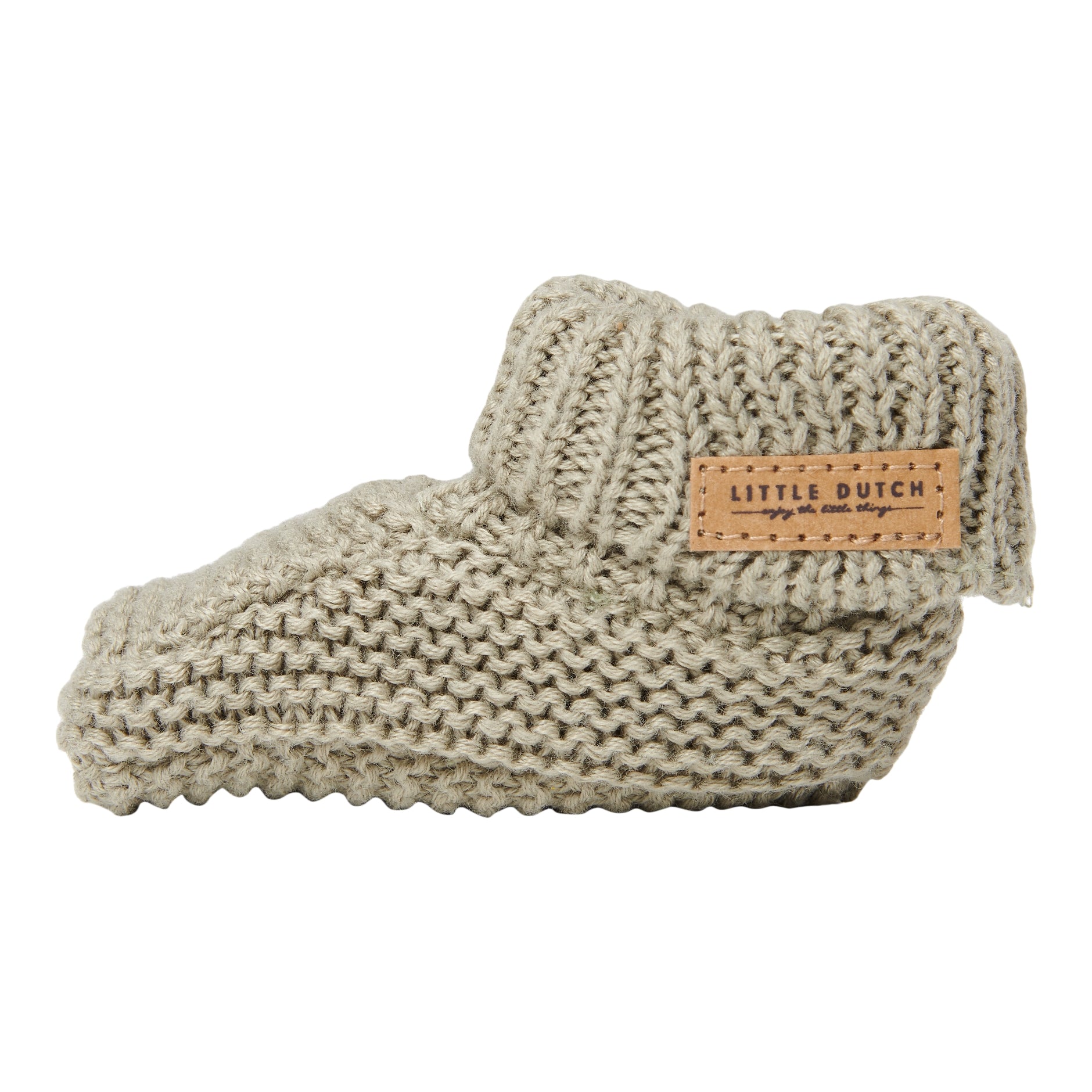 Chaussons bébé tricotés Olive 2 | Little Dutch