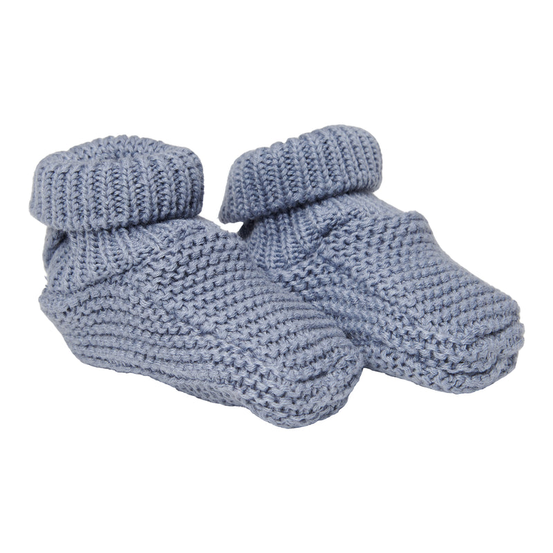 Chaussons bébé tricotés bleus | Little Dutch