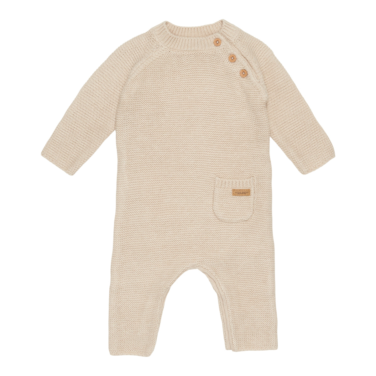 Strick-Strampler Little Goose Sand – weitere Produktansicht