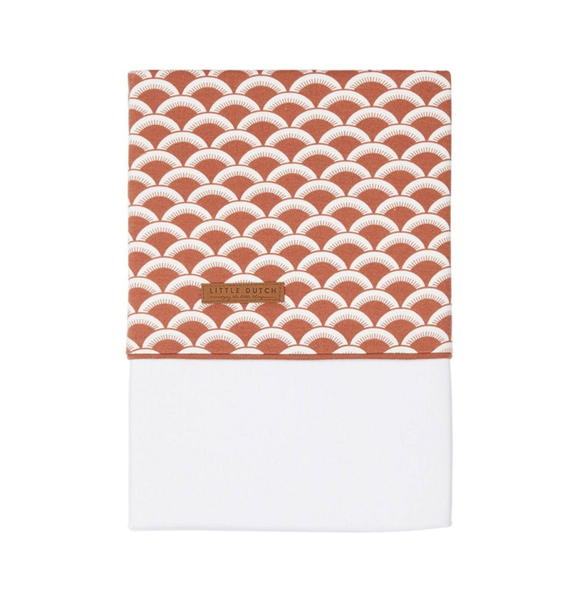 Drap-housse Sunrise rouille rouge | Little Dutch