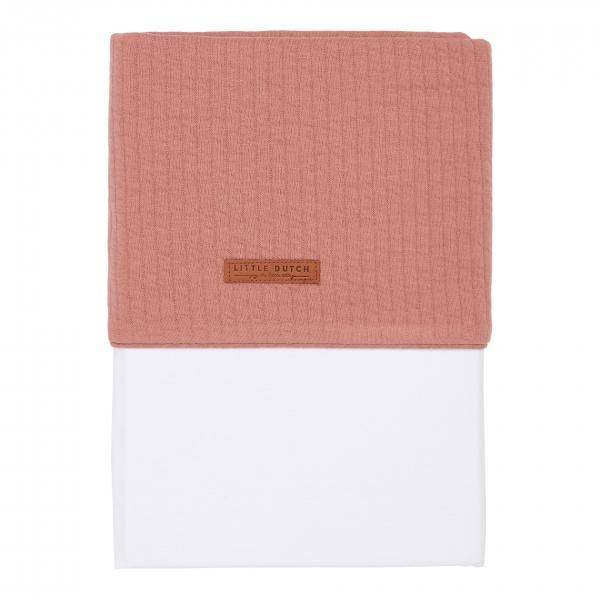 Little Dutch Wiegenlaken Pure Pink Blush