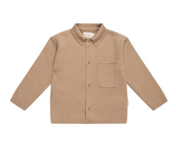 T-shirt en tricot beige « Coffee », taille 98-104 | leevje