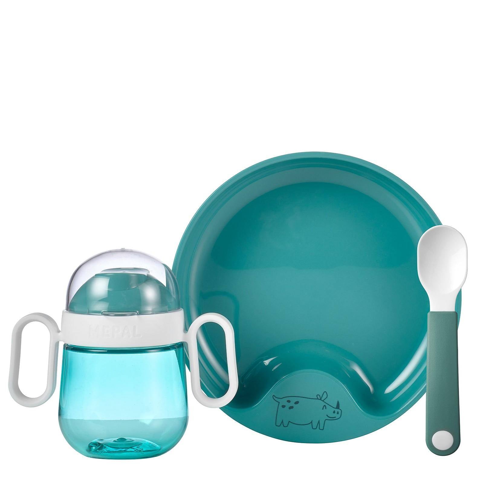 Set vaisselle bébé 3 pièces - Bleu turquoise foncé | Mepal