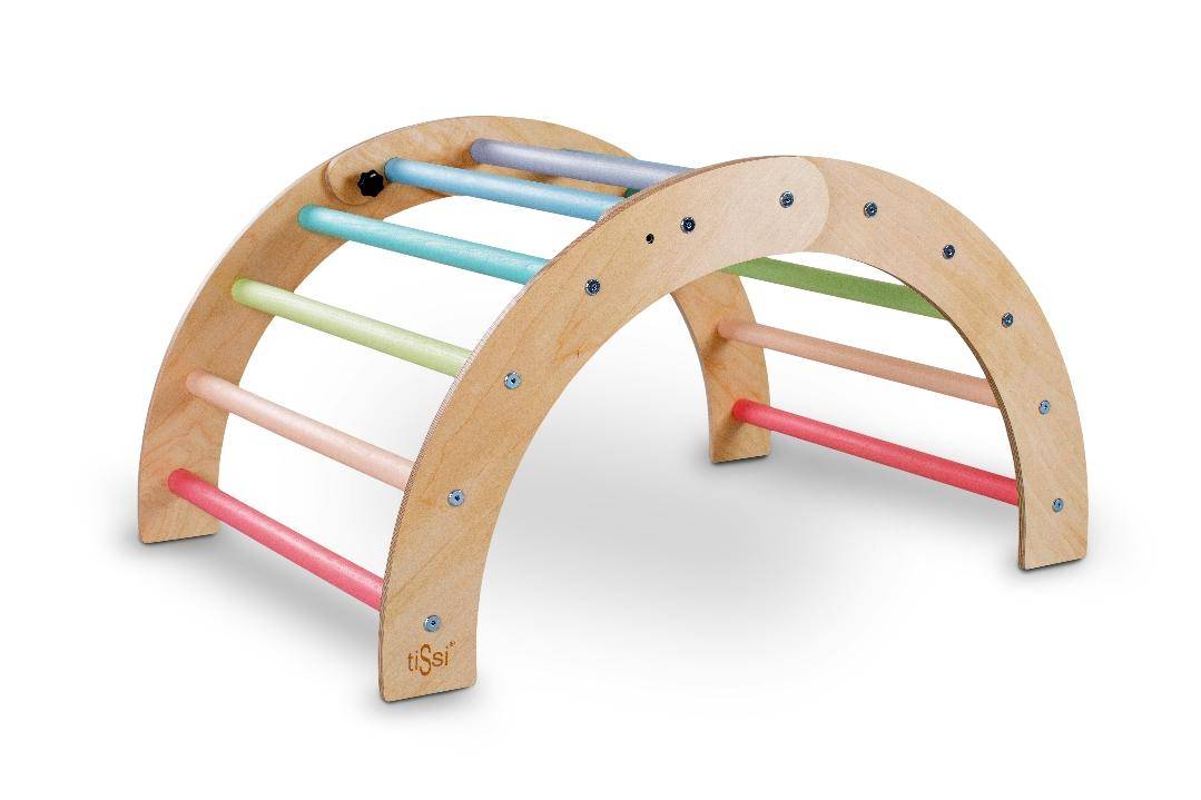 tiSsi Kletterbogen Pastell Bunt aus massivem Birkenholz