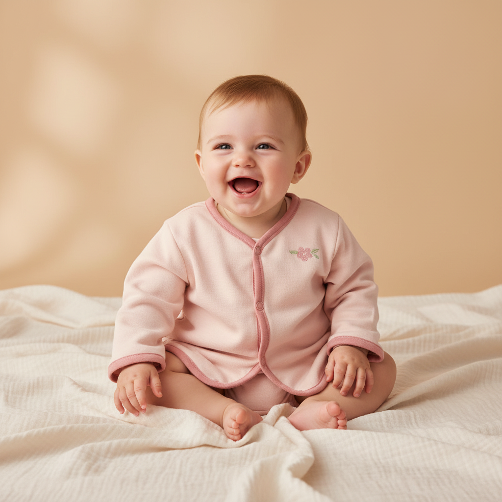Veste réversible rose blush | Little Dutch