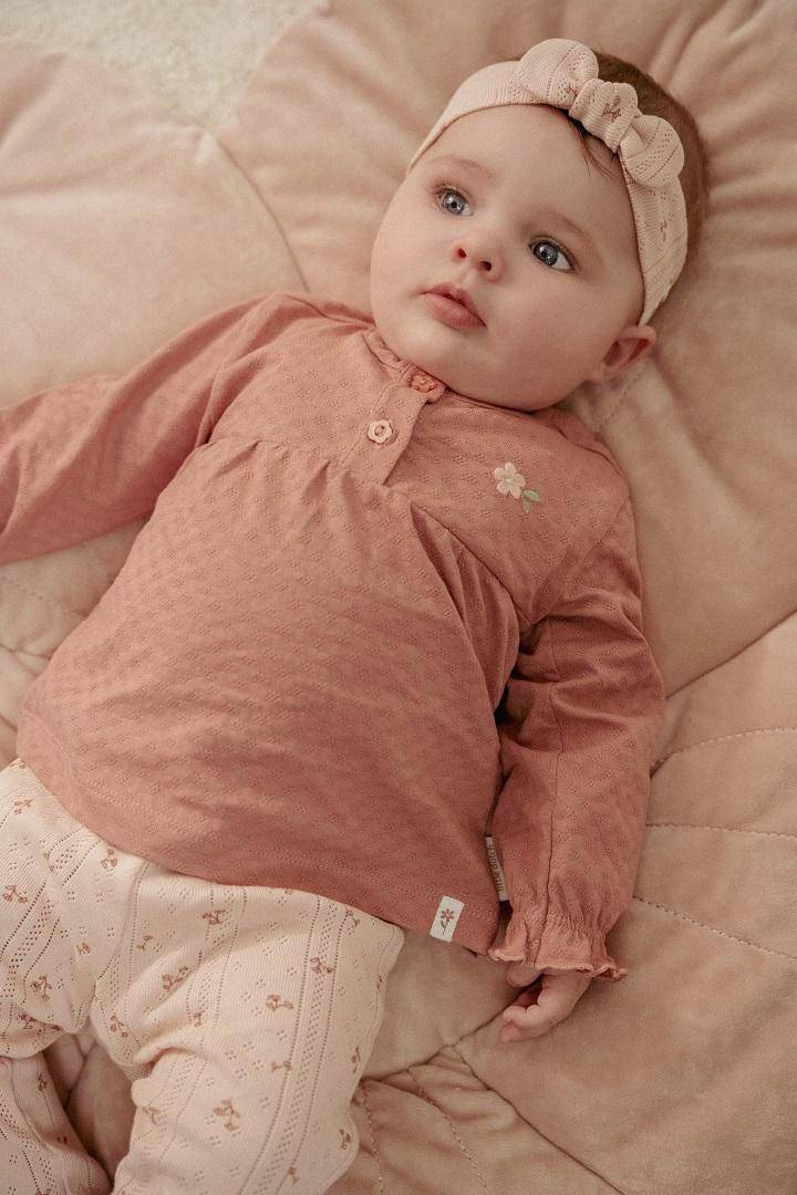 T-shirt manches longues rose blush | Little Dutch