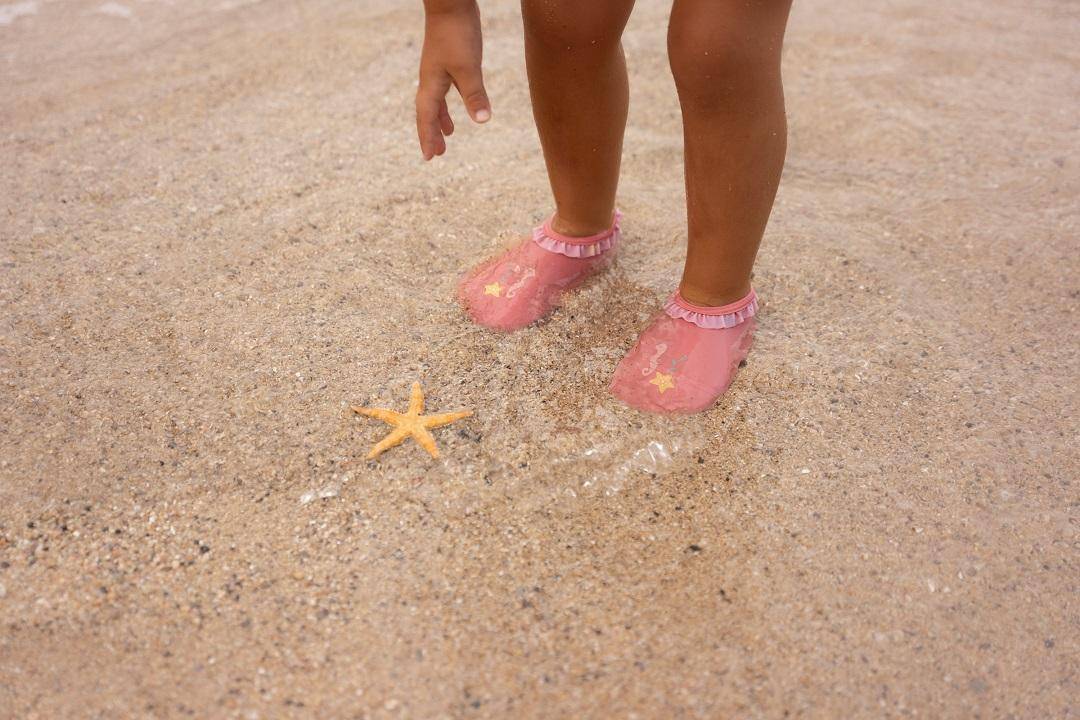 Chaussons de bain Sunny Flowers Rouge – Chaussons de bain pour enfants