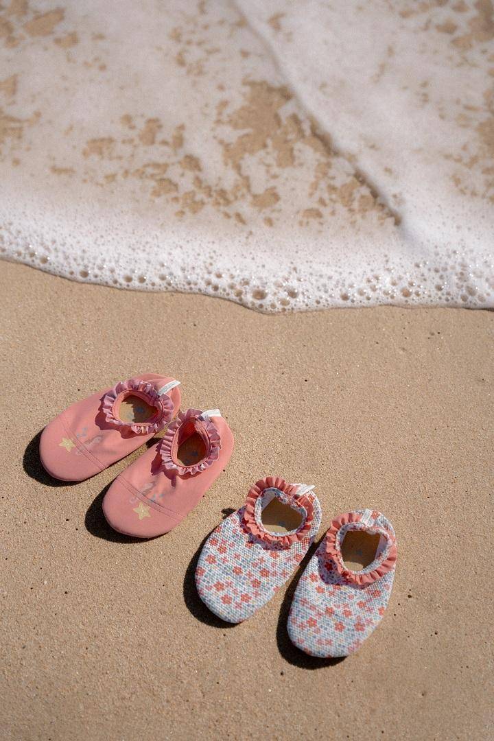 Chaussons de bain Sunny Flowers Rouge – Chaussons de bain pour enfants