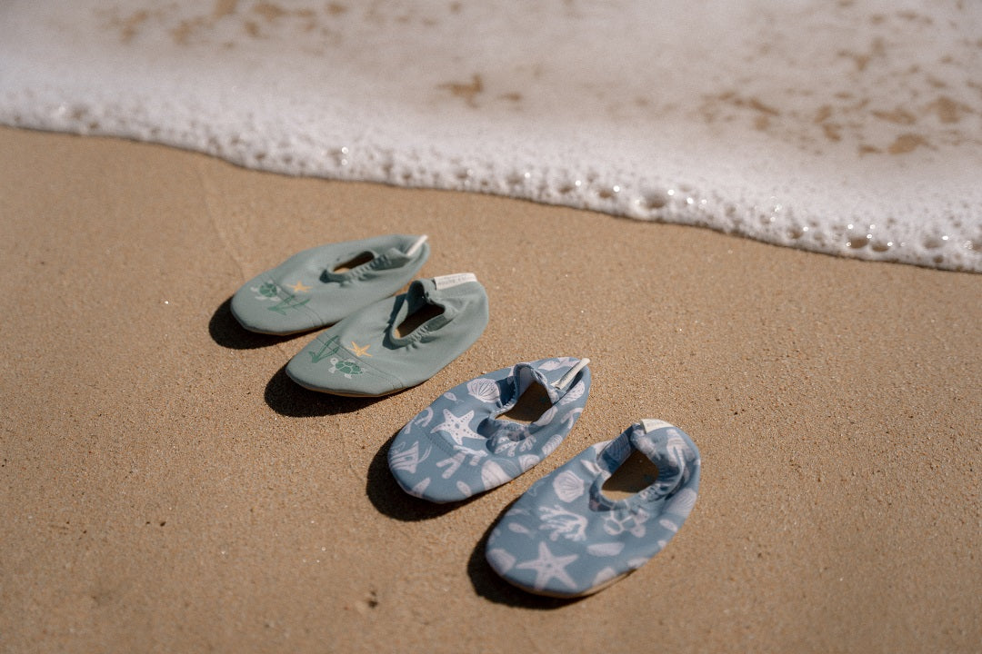 Chaussons de bain Sea Life Ocean Blue – Chaussons de bain pour enfants pour la plage et la piscine