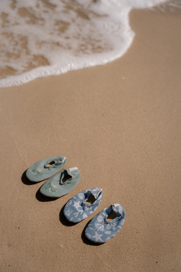 Chaussons de bain Sea Life Ocean Blue – Chaussons de bain pour enfants pour la plage et la piscine