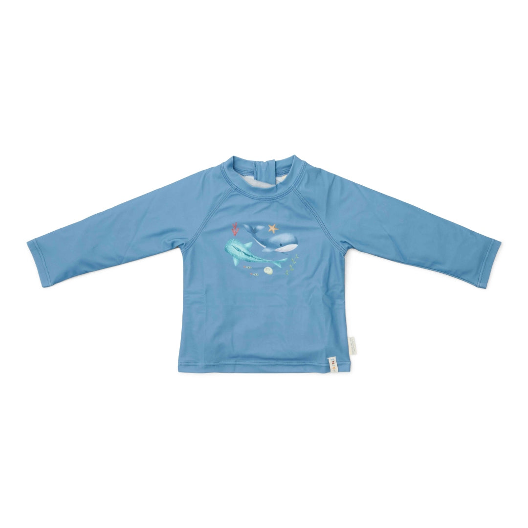 Maillot de bain à manches longues Bleu océan | Little Dutch