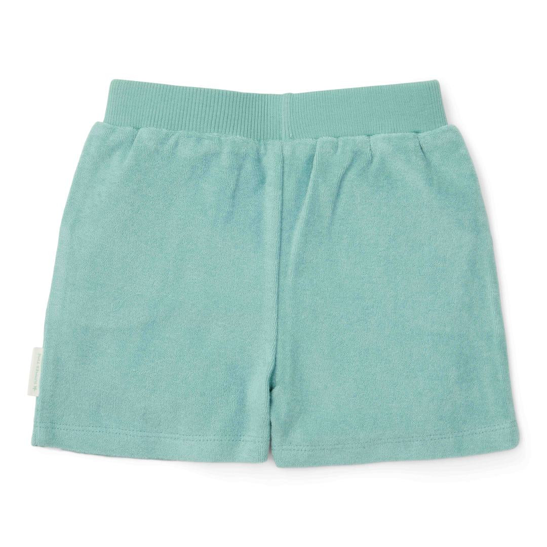 T-shirt et short Coquillages et Rayures Surf Bleu | Little Dutch