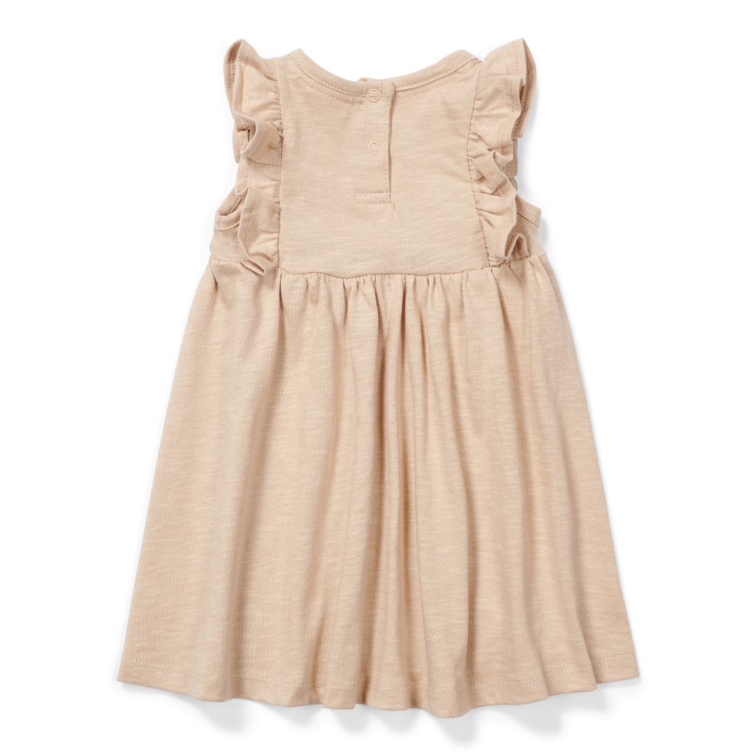 Robe beige sans manches | Little Dutch