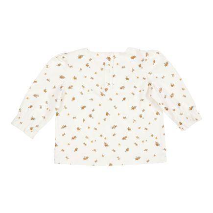 T-shirt manches longues en velours côtelé à imprimé petites fleurs vintage | Little Dutch