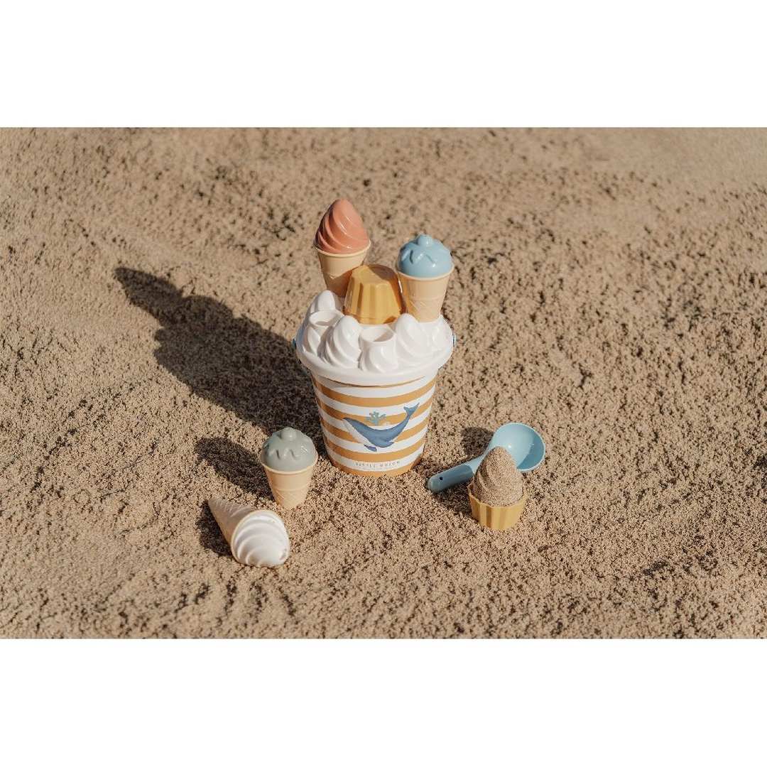 Bucket Set Ice Cream for Children from 18 Months – Sand Toys in Blue