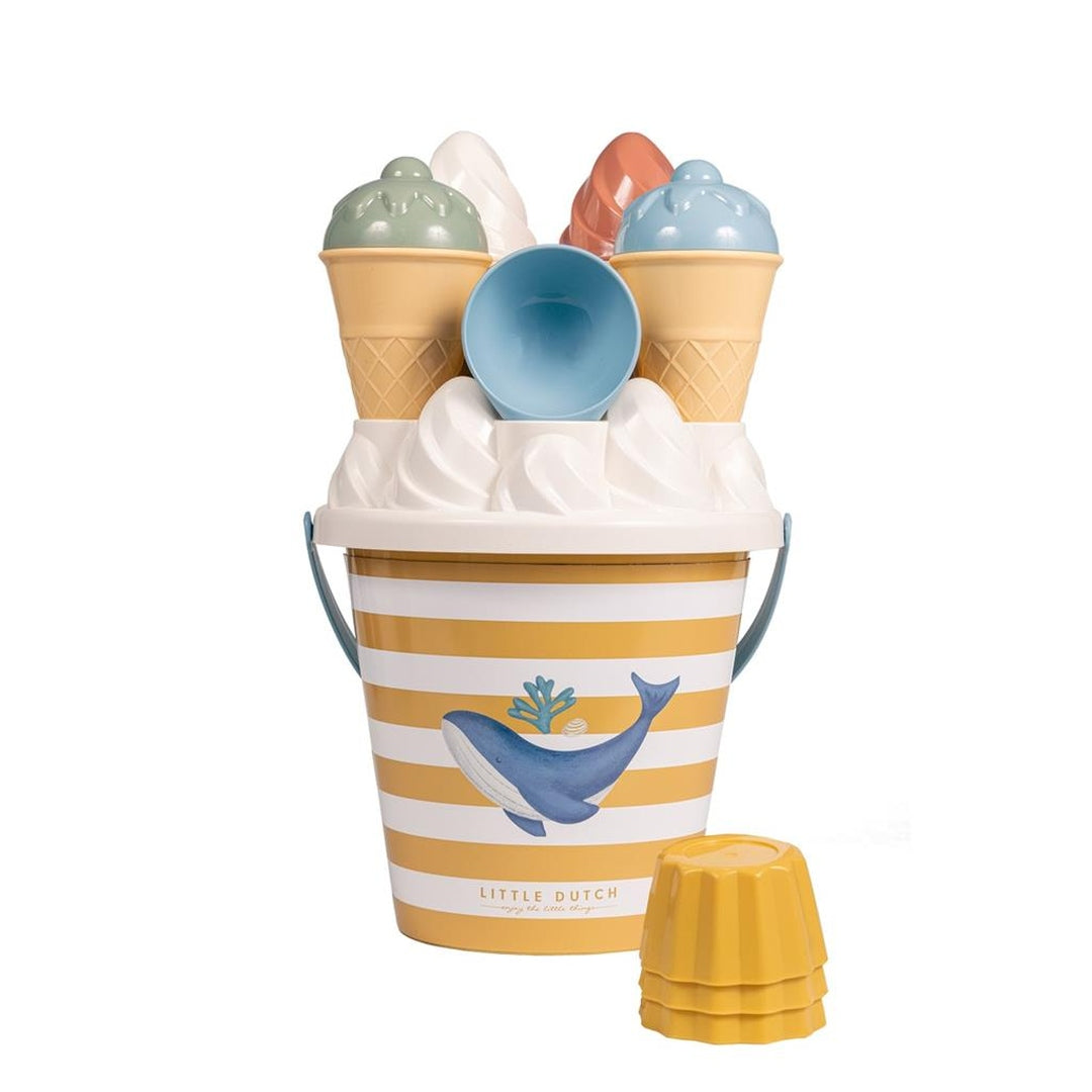 Bucket Set Ice Cream for Children from 18 Months – Sand Toys in Blue