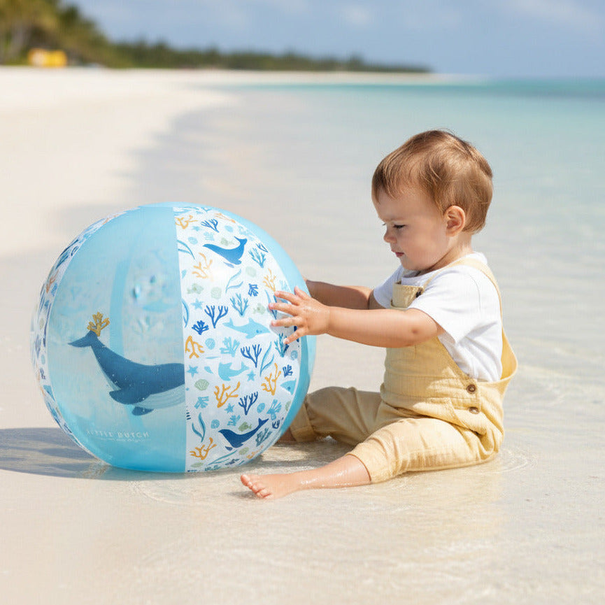 Little Dutch Strandball Ocean Dreams Blue in Blau, Durchmesser ca. 35 cm