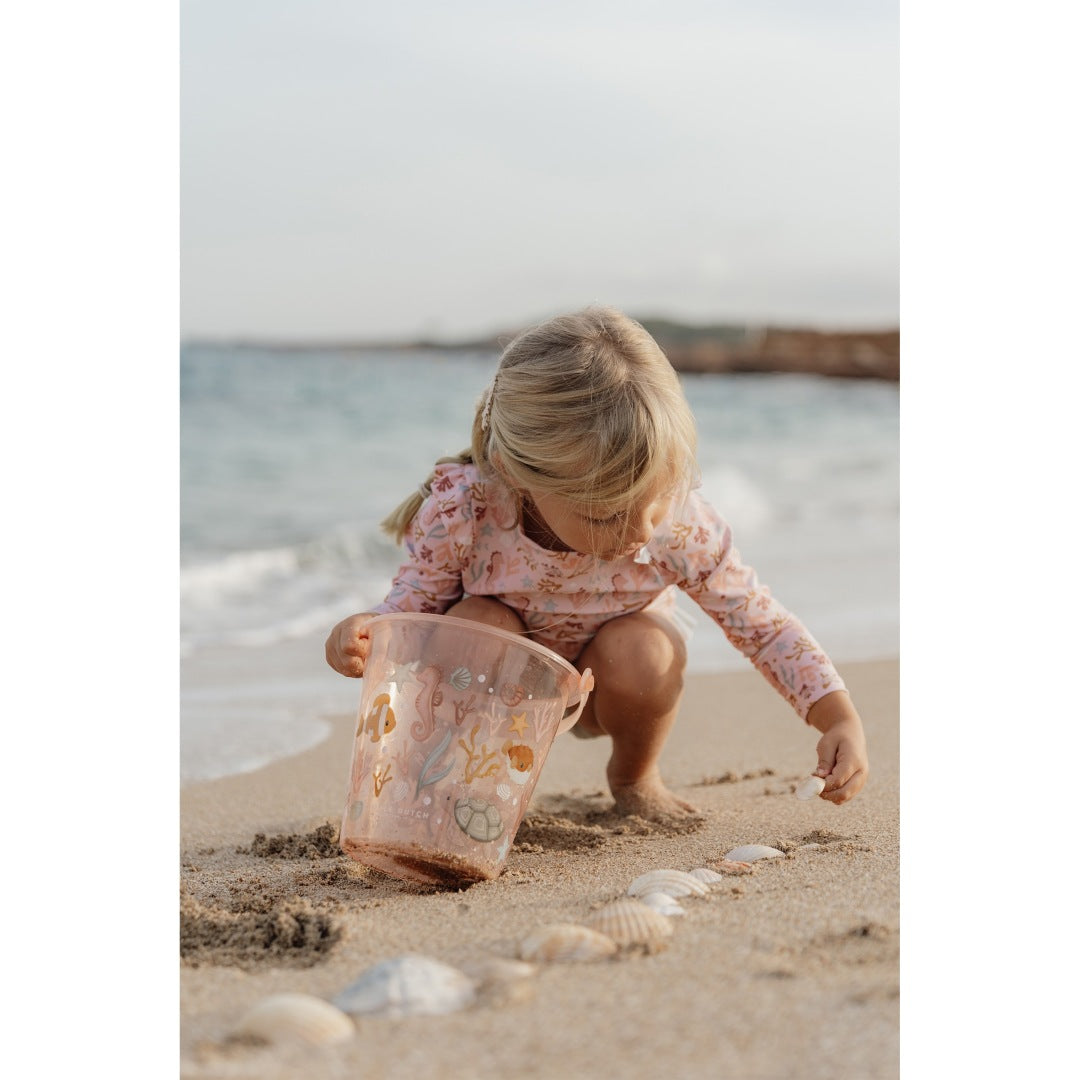 Seau de plage pour enfants à partir de 18 mois – Jouet de plage rose