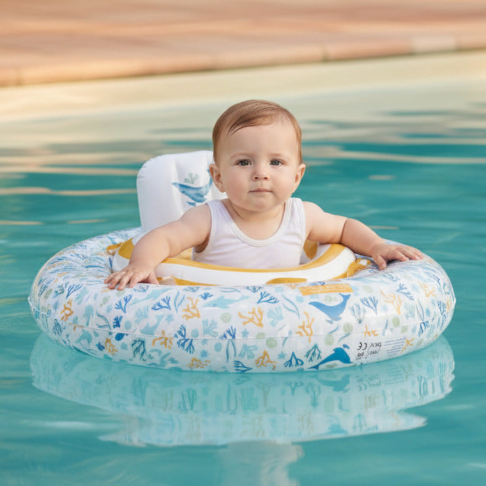 Bouée gonflable pour bébé Ocean Dreams Blue – Plaisirs aquatiques pour bébés