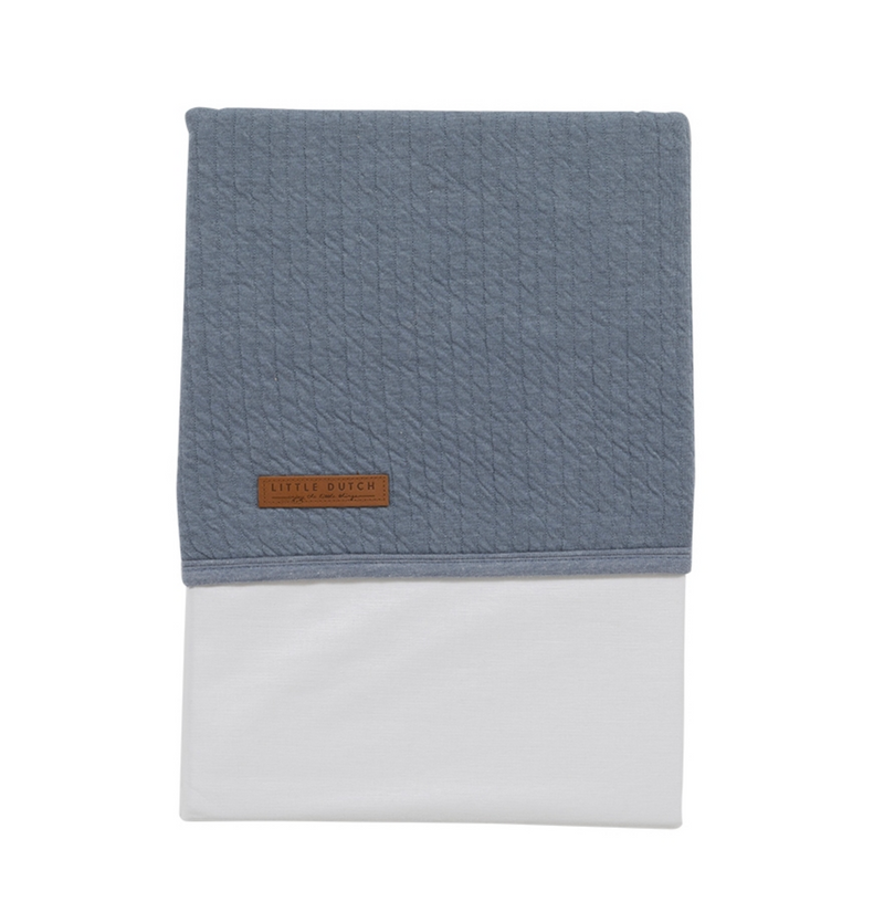 Children's bed sheet Pure blue | Little Dutch