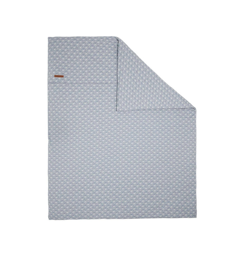 Housse de couette pour berceau Feuilles de lys bleu | Little Dutch