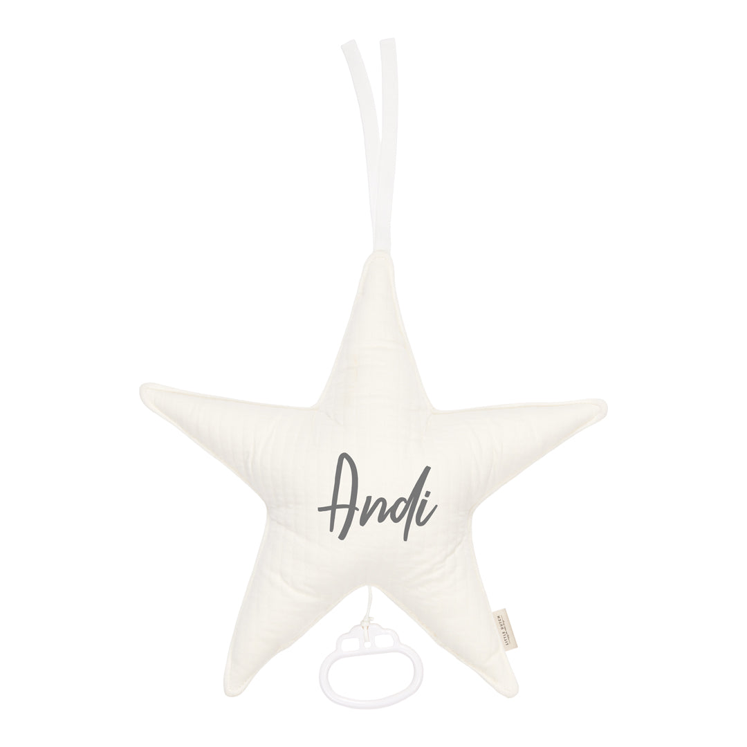 Little Dutch Spieluhr Stern Pure Soft White 30 × 30 cm