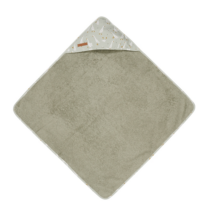 Serviette à capuche Little Goose menthe/vert | Little Dutch