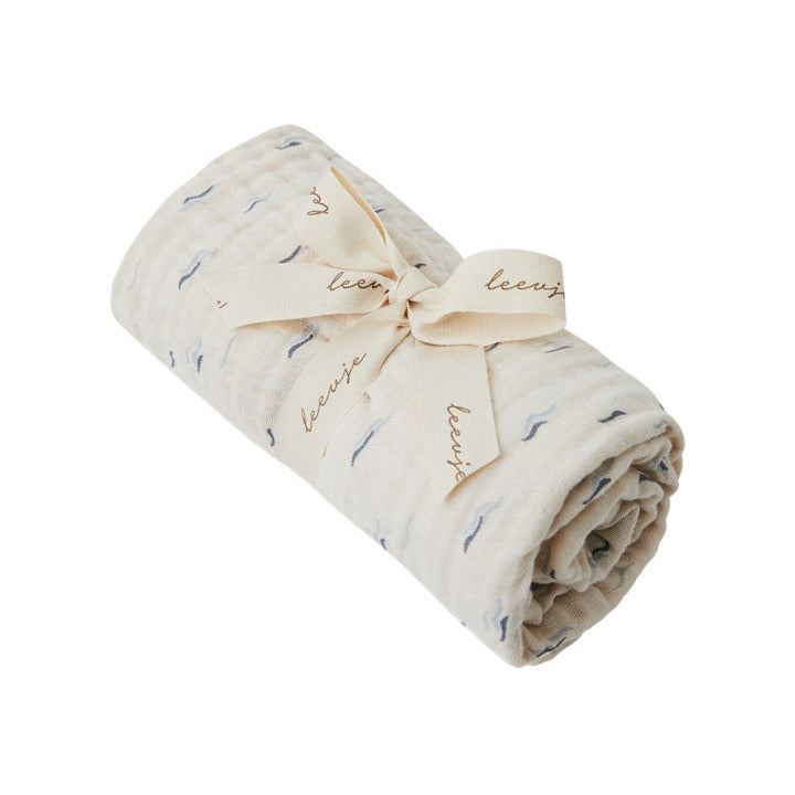 Tissu en mousseline « vagues » | leevje