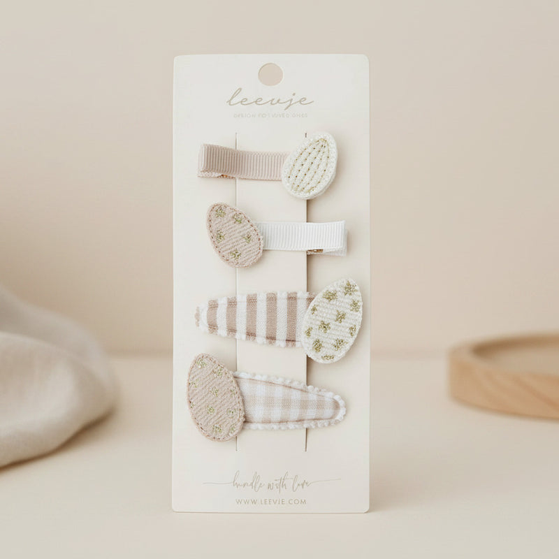 Barrettes à cheveux « œufs de Pâques » | Leevye
