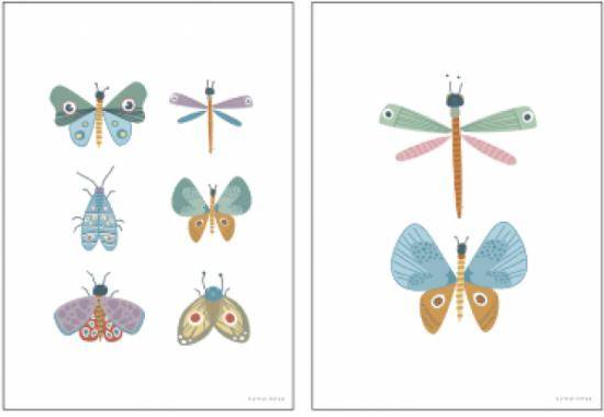 Affiche chambre enfant Papillon | Schmatzepuffer