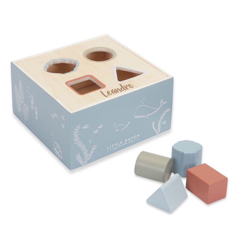 Formen Steckspiel Holz Blau