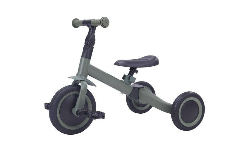 Tricycle 4 en 1 vert olive – Tricycle et draisienne à partir de 1 an