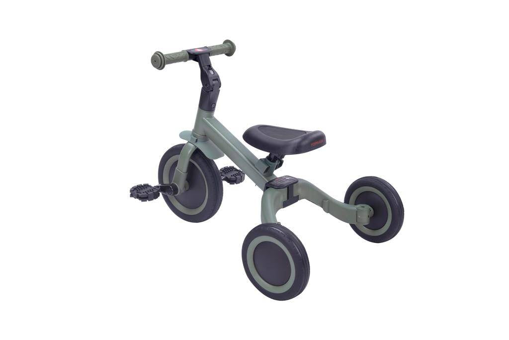 Tricycle 4 en 1 vert olive – Tricycle et draisienne à partir de 1 an
