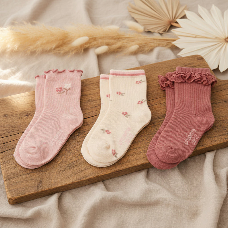 Lot de 3 paires de chaussettes multicolores - 17-19 = 6-12 mois - Little Farm | Little Dutch