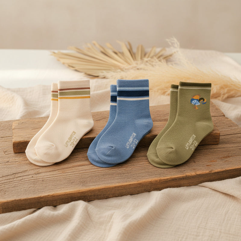 Lot de 3 paires de chaussettes multicolores - 17-19 = 6-12 mois - Little Farm | Little Dutch