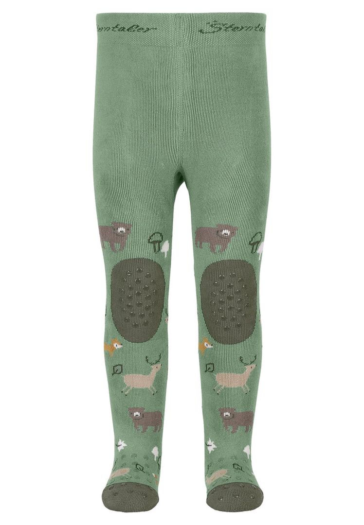 Collants rampants animaux de la forêt, taille 80, vert pierre | Sterntaler