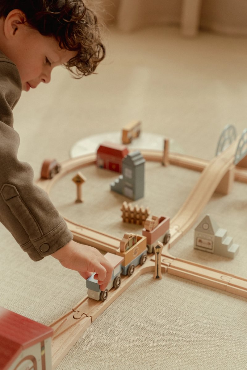 Grand Set XL de train en bois – 113 pièces | Schmatzepuffer