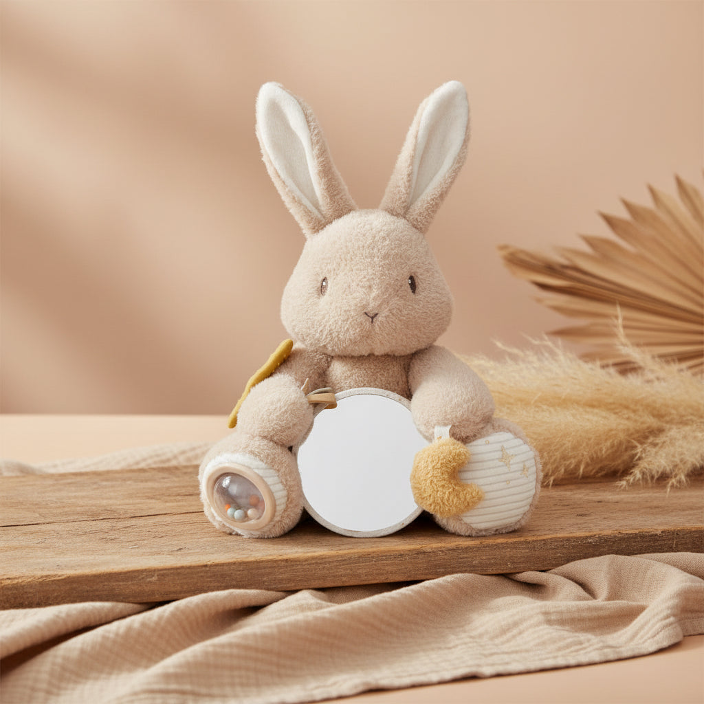 Doudou d'activités bébé lapin GRS