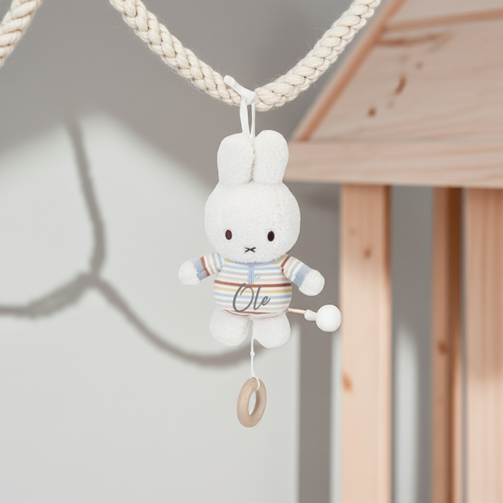 Boîte à musique lapin vintage Sunny Stripes x Miffy – Cadeau de naissance