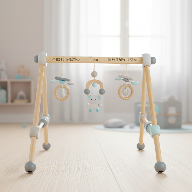 Bieco Holz-Spielbogen Elefant für Babys personalisierbar