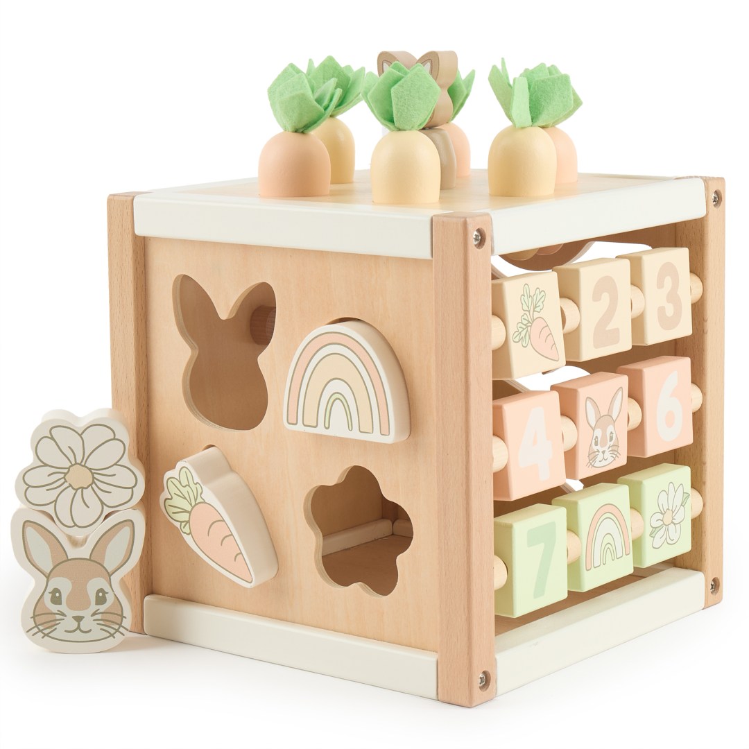 Cube d'activités Lapin Fine en bois | bieco