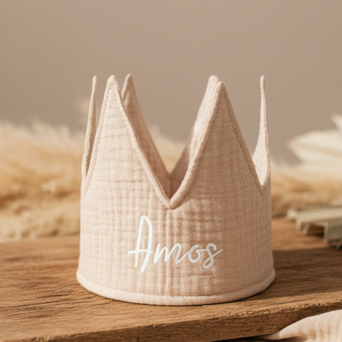 Couronne d'anniversaire Biscuit pour 1er-5e anniversaire en coton | Jollein