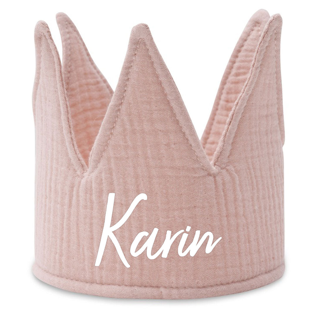 Couronne d'anniversaire rose en coton pour le 1er au 5ème anniversaire | Jollein