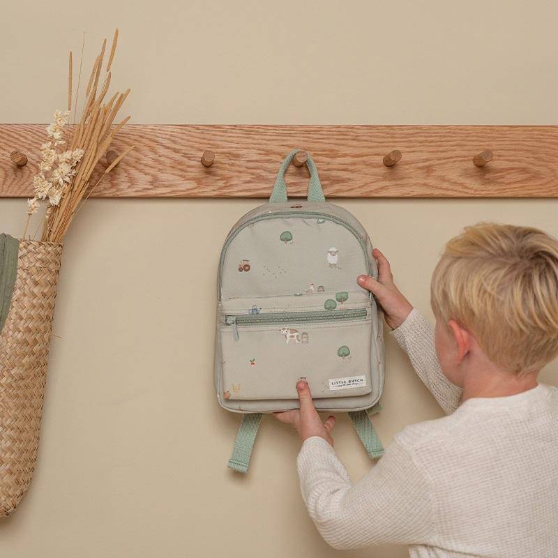 Sac à dos personnalisé pour enfant Little Farm avec prénom pour la crèche et la maternelle